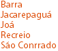 Barra Jacarepaguá Joá Recreio São Conrrado